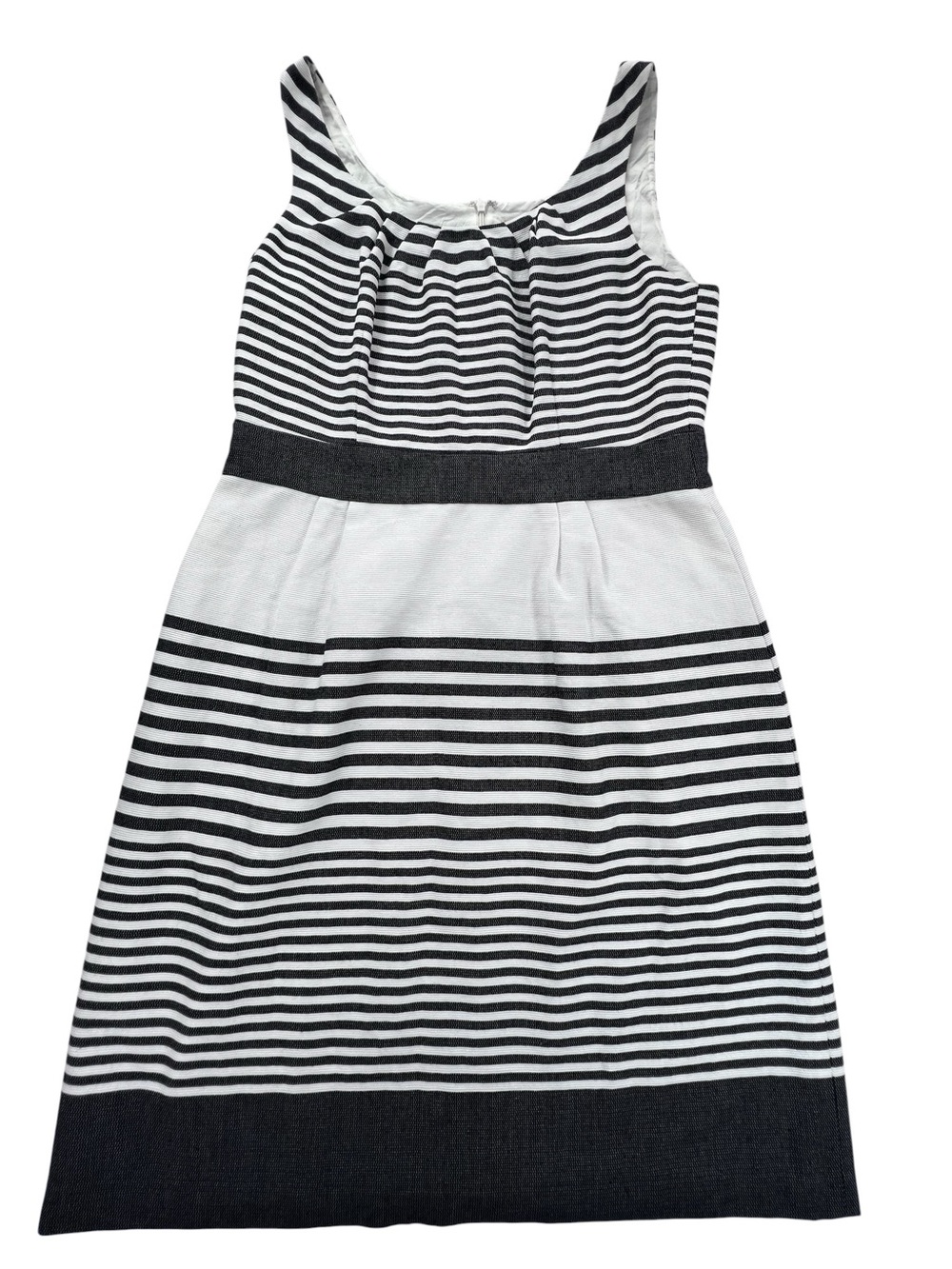 Banana Republic Black & White Stripe Sleeveless Italian Fabric Dress Size 14